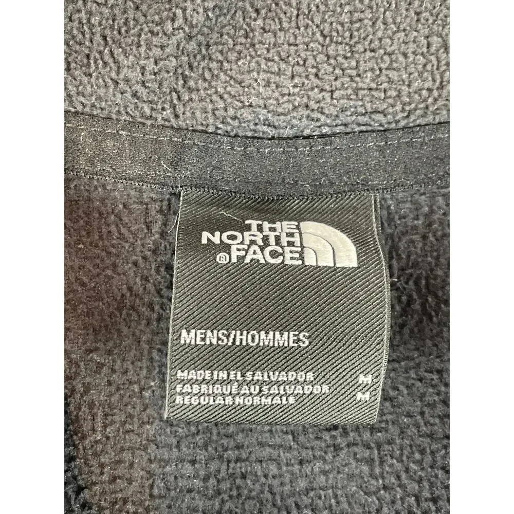 The North Face Black & Blue Colorblock Quarter Zip White Logo Size M